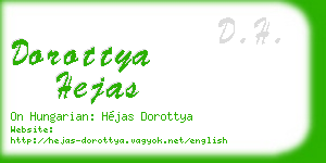dorottya hejas business card