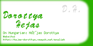 dorottya hejas business card